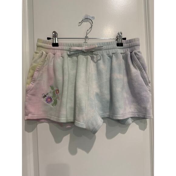 MSRP $98. Show Me Your Mumu Girlfriend Shirts in Rainbiw Tie-Dye Size L - Picture 2 of 4